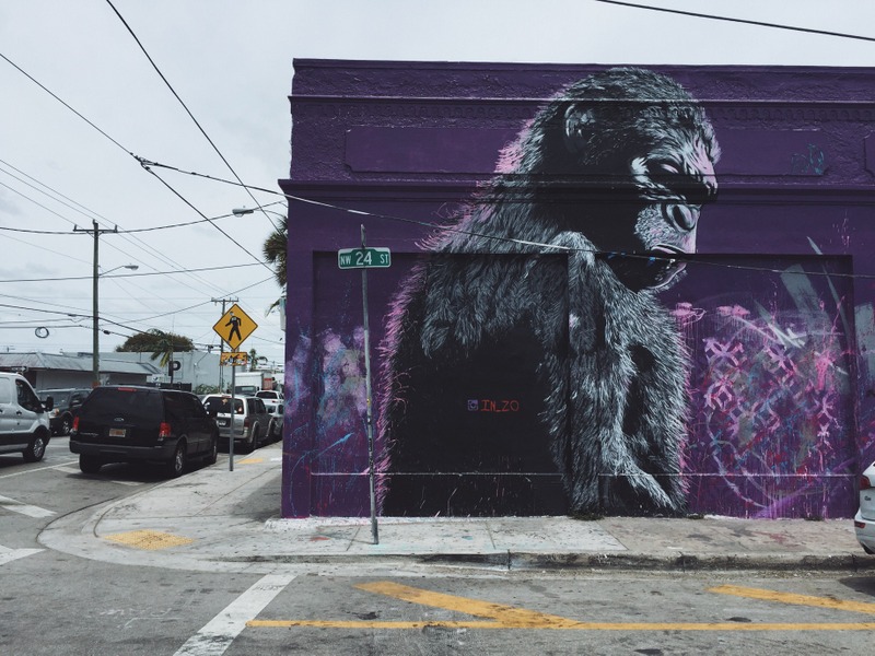 Wynwood Mural Affe Streetart Miami Stadttour Kunst und kulinarisch