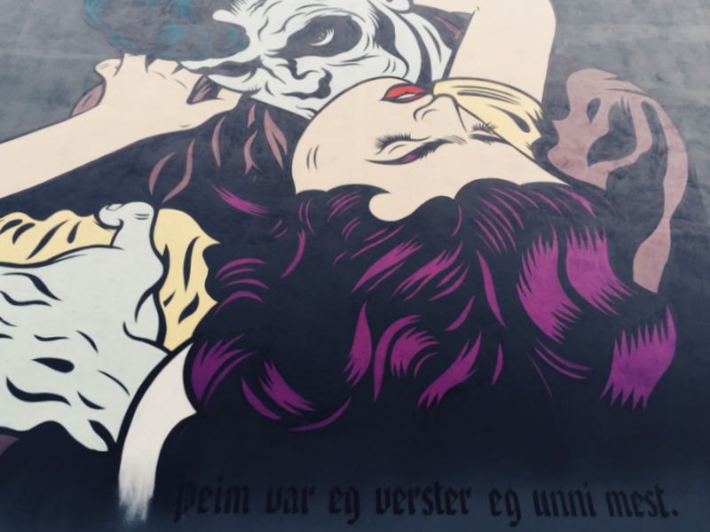 Streetart Mural Reykjavik island