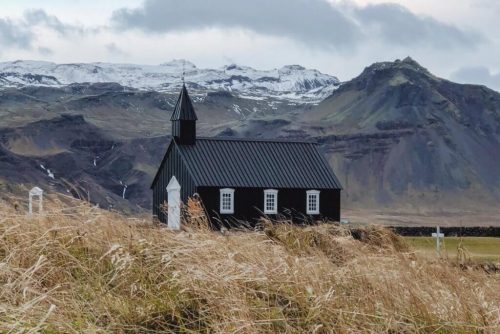 Budirskirkja schwarze Kirche Island