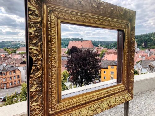 Biergarten Zeiselberg Blick auf Schwäbisch Gmünd