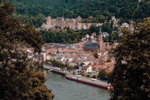 Heidelberg Altstadt Blick vom Philosophenweg