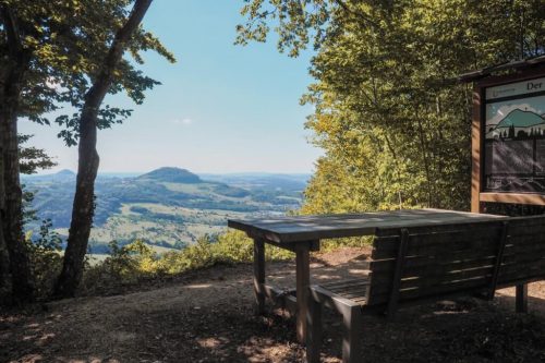 Dreikaiserberge Blick Aussichtspunkt Bank