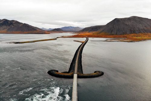 Island Strasse Snaefellsnes Drohne