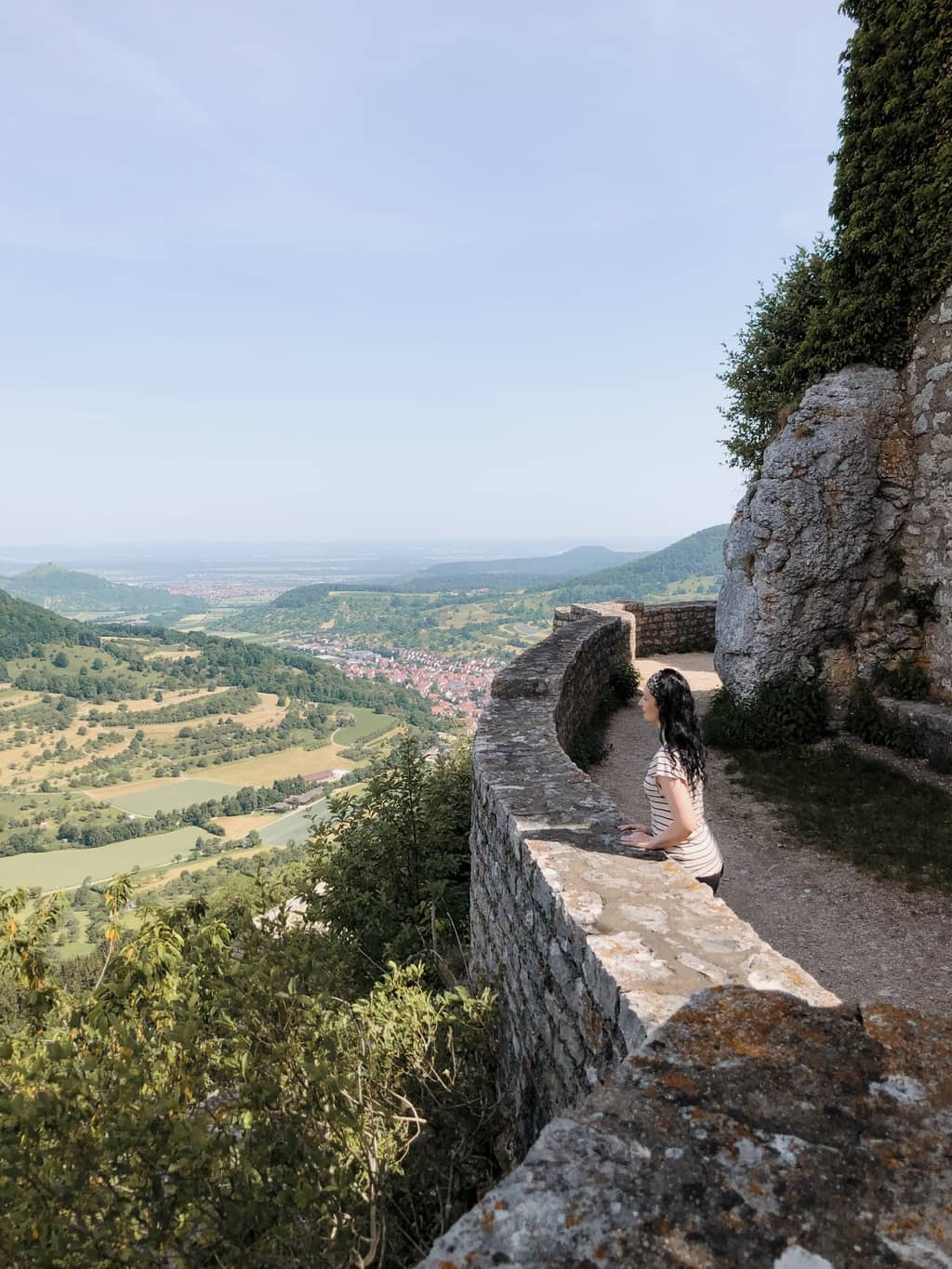 Ruine Reussenstein Blick von der Mauer